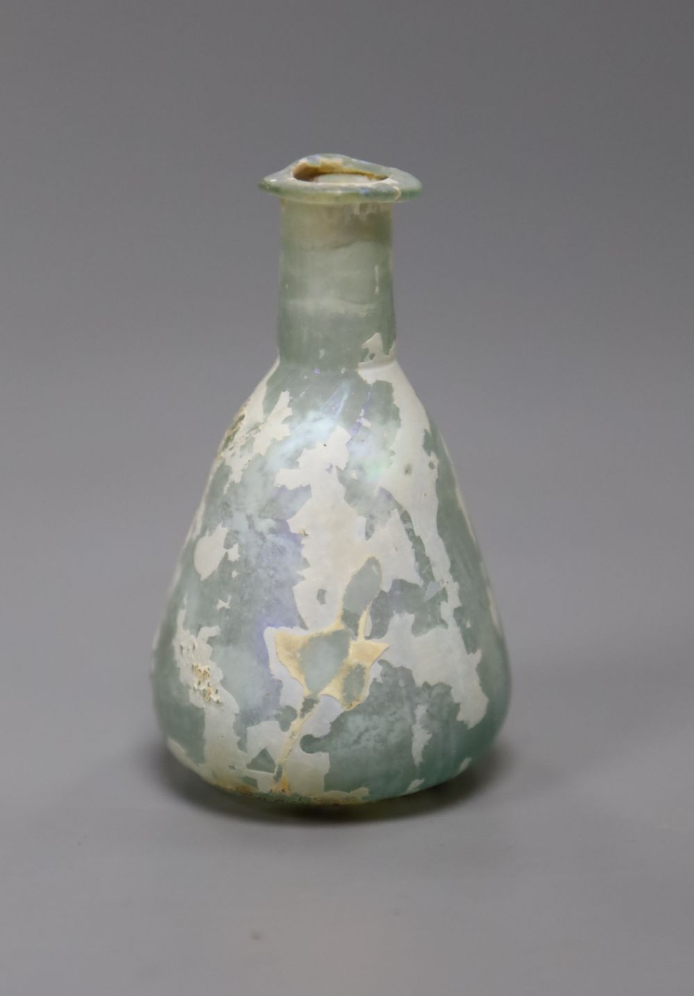 A Roman glass amphora, height 7.5cm